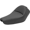 Saddlemen Heels Down Solo Seat - With Backrest - Plain - Black - Forever Rad-Saddlemen