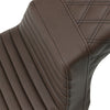 Saddlemen Step-Up Seat - Front Tuck-n-RollRear Lattice Stitch - Brown - Forever Rad-Saddlemen
