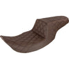 Saddlemen Step-Up Seat - Full Lattice Stitch - Brown - Forever Rad-Saddlemen