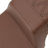 Saddlemen Step-Up Seat - Front SmoothRear Lattice Stitch - Brown - Scout Bobber - Forever Rad-Saddlemen