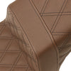 Saddlemen Step-Up Seat - Full Lattice Stitch - Brown - Scout Bobber - Forever Rad-Saddlemen
