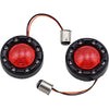 Custom Dynamics Bullet Turn Signal 1157 - Black - Red Lens - For: Harley Davidson - Dyna, Softail - Forever Rad-Custom Dynamics