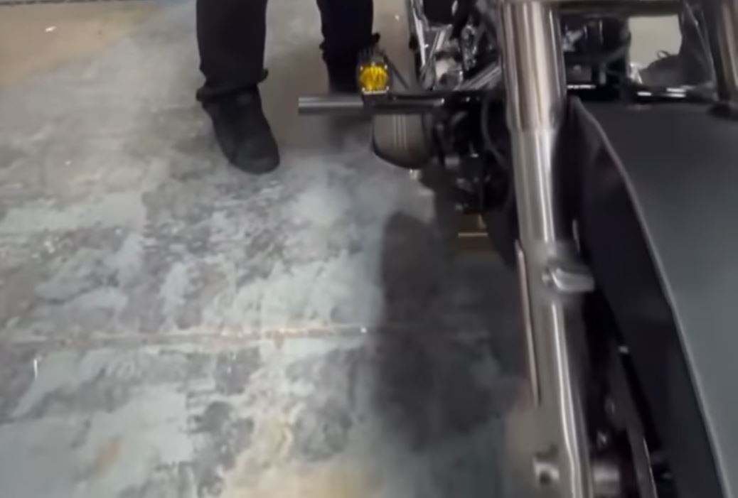 Santoro FabWorx Crash Bar With Pre Wired Lights and Switch for Harley