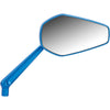 Arlen Ness Mirror - MiniStocker - Side View - Hexagon - Blue - Left - Forever Rad-Arlen Ness