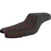 Saddlemen Step-Up Seat - Front Lattice StitchWith Red Stitching - Black - XL - Forever Rad-Saddlemen