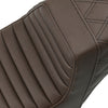 Saddlemen Step-Up Seat - Front Tuck-n-RollRear Lattice Stitch - Brown - Forever Rad-Saddlemen