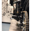 Kruesi Originals Black Bottom Mount Shock Sliders for 2000-2017 Harley-Davidson Dyna Motorcycles